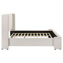  Size_King -- Alamosa 310078KE Boucle Upholstered Eastern King Platform Bed - White IMAGE 5