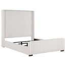 Coaster Furniture Natasha 306051Q 65-inch Upholstered Queen Wingback Bed - Cream IMAGE 1