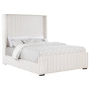 Coaster Furniture Natasha 306051Q 65-inch Upholstered Queen Wingback Bed - Cream IMAGE 2