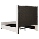Coaster Furniture Natasha 306051Q 65-inch Upholstered Queen Wingback Bed - Cream IMAGE 3