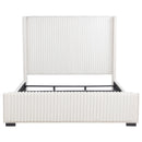  Size_King -- Natasha 306051KE 65-inch Upholstered Eastern King Wingback Bed - Cream IMAGE 3