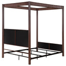  Size_Queen -- Coaster Furniture Zimmerlee Upholstered Canopy Bed IMAGE 6
