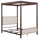 Size_King -- Zimmerlee 360331KE 89-inch Metal Eastern King Canopy Bed - Rust Brown IMAGE 1