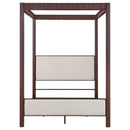  Size_King -- Zimmerlee 360331KE 89-inch Metal Eastern King Canopy Bed - Rust Brown IMAGE 2