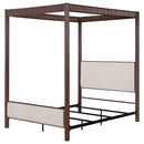  Size_King -- Zimmerlee 360331KE 89-inch Metal Eastern King Canopy Bed - Rust Brown IMAGE 3