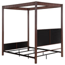  Size_King -- Zimmerlee 360331KE 89-inch Metal Eastern King Canopy Bed - Rust Brown IMAGE 5