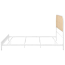 Coaster Furniture Amherst 360301Q Radio Weave Rattan Metal Queen Bed - White IMAGE 4