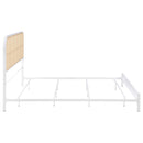  Size_King -- Amherst 360301KE Radio Weave Rattan Metal Eastern King Bed - White IMAGE 7