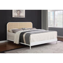  Size_King -- Amherst 360301KE Radio Weave Rattan Metal Eastern King Bed - White IMAGE 8