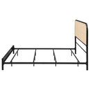  Size_King -- Amherst 360351KE Radio Weave Rattan Metal Eastern King Bed - Black IMAGE 4