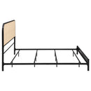  Size_King -- Amherst 360351KE Radio Weave Rattan Metal Eastern King Bed - Black IMAGE 7