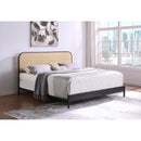  Size_King -- Amherst 360351KE Radio Weave Rattan Metal Eastern King Bed - Black IMAGE 8