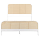 Coaster Furniture Lanewood 360251Q Open Cane Webbing Metal Queen Bed - White IMAGE 2