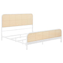  Size_King -- Lanewood 360251KE Open Cane Webbing Metal Eastern King Bed - White IMAGE 1