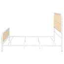  Size_King -- Lanewood 360251KE Open Cane Webbing Metal Eastern King Bed - White IMAGE 4