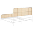  Size_King -- Lanewood 360251KE Open Cane Webbing Metal Eastern King Bed - White IMAGE 5