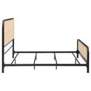  Size_King -- Lanewood 360250KE Open Cane Webbing Metal Eastern King Bed - Black IMAGE 7