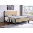  Size_King -- Lanewood 360250KE Open Cane Webbing Metal Eastern King Bed - Black IMAGE 8