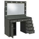 Coaster Furniture Acena 931145 7-Drawer Vanity Set with Lighting - Grey High Gloss IMAGE 2