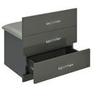  Coaster Furniture Danbury 930210 3-Drawer Makeup Vanity & Stool - Set Grey High Gloss IMAGE 14