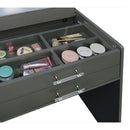  Coaster Furniture Danbury 930210 3-Drawer Makeup Vanity & Stool - Set Grey High Gloss IMAGE 18