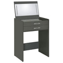 Coaster Furniture Danbury 930210 3-Drawer Makeup Vanity & Stool - Set Grey High Gloss IMAGE 5