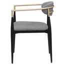  Coaster Furniture Alexis 182682 Fabric Upholstered Dining Arm Chair - Grey IMAGE 4