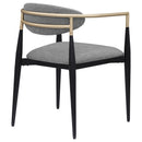  Coaster Furniture Alexis 182682 Fabric Upholstered Dining Arm Chair - Grey IMAGE 6