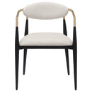  Coaster Furniture Alexis 182692 Fabric Upholstered Dining Arm Chair - Beige IMAGE 2