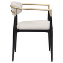  Coaster Furniture Alexis 182692 Fabric Upholstered Dining Arm Chair - Beige IMAGE 7