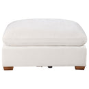  Coaster Furniture Lakeview 551463 Rectangular Upholstered Ottoman - Ivory IMAGE 2