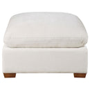  Coaster Furniture Lakeview 551463 Rectangular Upholstered Ottoman - Ivory IMAGE 3