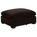  Coaster Furniture Lakeview 551466 Rectangular Upholstered Ottoman - Dark Chocolate IMAGE 1