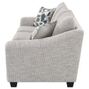  Coaster Furniture Tomkins 509671 Boucle Upholstered Sofa - Light Grey IMAGE 4