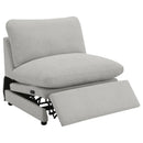  Coaster Furniture Collins 609560P 5 pc Modular Power Reclining Sectional - Grey IMAGE 5