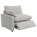  Coaster Furniture Collins 609561P Modular Power Sofa - Grey IMAGE 5