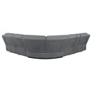  Coaster Furniture Bahrain 609540P 6 pc Modular Power Reclining Sectional - Charcoal IMAGE 4