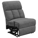  Coaster Furniture Bahrain 609541T 5-piece Upholstered Home Theater Seating - Charcoal IMAGE 6
