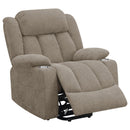  Coaster Furniture Houston 602274P Upholstered Power Lift Recliner Chair - Camel IMAGE 2