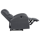  Coaster Furniture Grant 601499P Upholstered Power Recliner Chair - Grey IMAGE 6