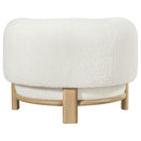  Coaster Furniture Lawler 903169 Upholstered Barrel Back Accent Chair - Ivory IMAGE 6