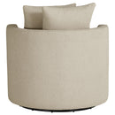  Coaster Furniture Debbie 902274 Upholstered Swivel Accent Chair - Camel IMAGE 6