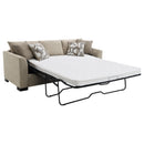  Coaster Furniture Storey 504778 Upholstered Sleeper Sectional Chaise Sofa - Camel IMAGE 3