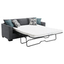  Coaster Furniture Storey 504779 Upholstered Sleeper Sectional Chaise Sofa - Grey IMAGE 3