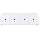  Coaster Furniture Laughlin 724113 4-door Engineered Wood 78-inch TV Stand - White IMAGE 7