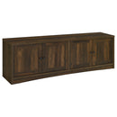 Coaster Furniture Laughlin 724123 4-door Engineered Wood 78-inch TV Stand - Dark Pine IMAGE 1