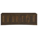  Coaster Furniture Laughlin 724123 4-door Engineered Wood 78-inch TV Stand - Dark Pine IMAGE 3