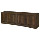  Coaster Furniture Laughlin 724123 4-door Engineered Wood 78-inch TV Stand - Dark Pine IMAGE 4