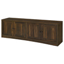  Coaster Furniture Laughlin 724123 4-door Engineered Wood 78-inch TV Stand - Dark Pine IMAGE 4