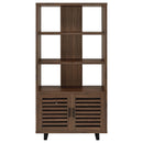  Coaster Furniture Maddox 801863 71-inch 3-shelf Cabinet Bookcase - Walnut IMAGE 3